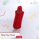 Cruffs’ Bag My Poop Poop Bag Holder - Crimson