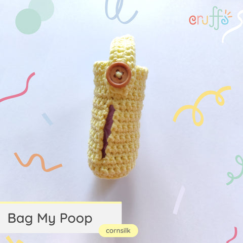 Cruffs’ Bag My Poop Poop Bag Holder - Cornsilk