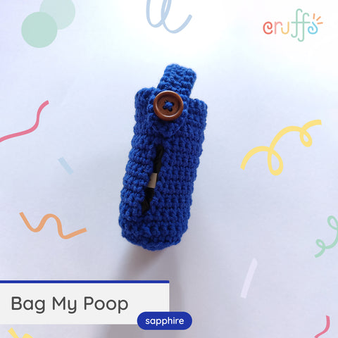 Cruffs’ Bag My Poop Poop Bag Holder - Sapphire